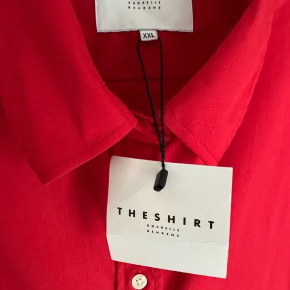 NWT The Shirt Icon Women's  Shirt Red Button-Up - Picture 6 of 7